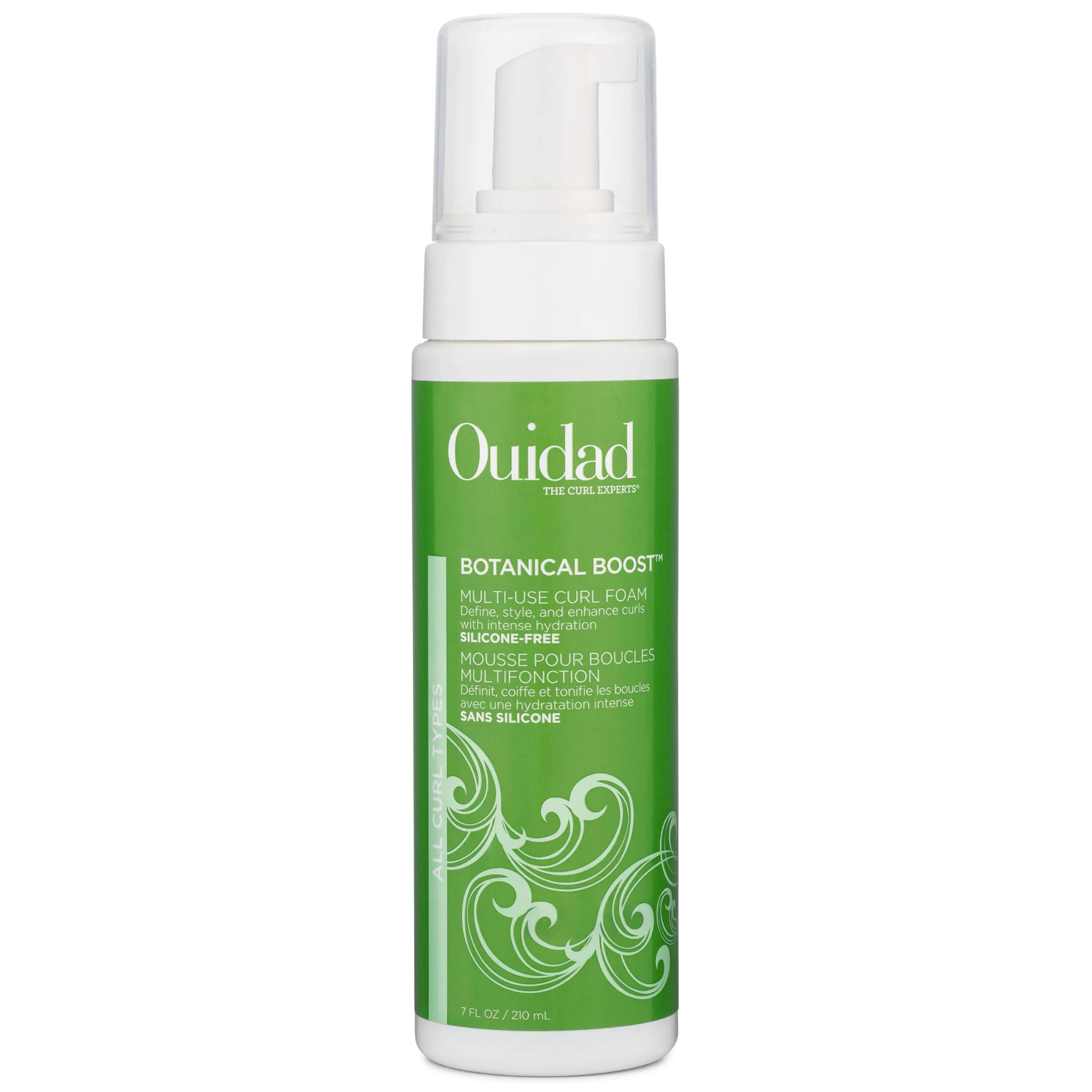 Ouidad Botanical Boost Multi-Use Mousse for Curly Hair 7 fl oz Lightweight Hair Styling Foam Curl Enhancer Restores Hydrates & Adds Shine Sulfates Parabens & Cruelty-Free Curly Hair Products